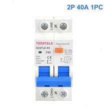 TEDDYELE 2P 30mA RCBO Residual Current Circuit Breaker With Overcurrent Protection C Curve 230V 3000A ELCB DIN Rail Mount, DZ47LE-63 - Blue - View 8