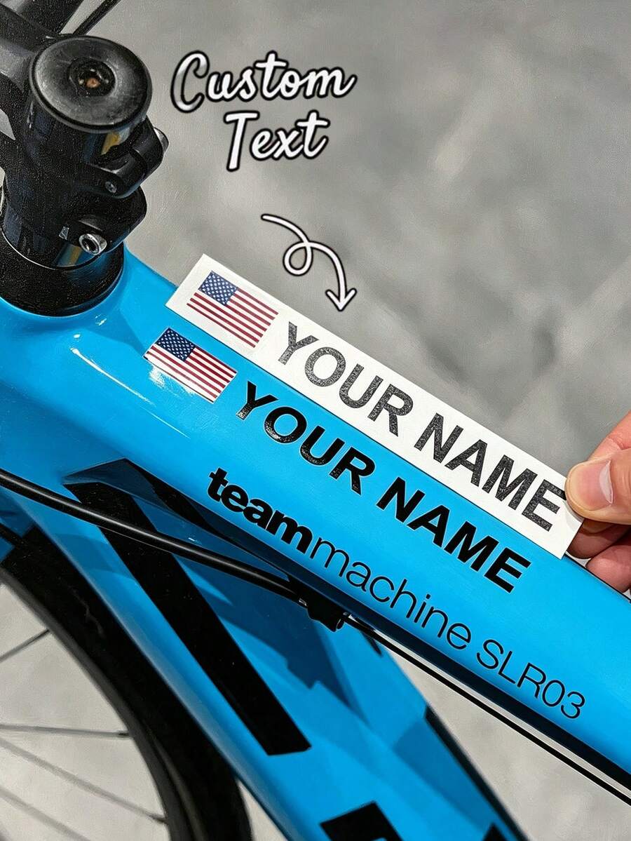 Personalized Universal Bicycle Decorative Stickers, Diverse DIY Customization Options, Made Of High-Quality PVC Material, Durable, Wear-Resistant, Sun-Proof, Strong Adhesion, Suitable For Holiday Gifts, Party Favors - Multicolor - View 1