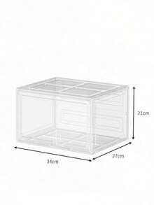 1PC Transparent Stackable Shoe Storage Box With Front Open Door, Hard Plastic Sneaker Organizer, Clear Shoe Display Case For Entryway, Closet, Bedroom, Space Saving Home Storage - View 12