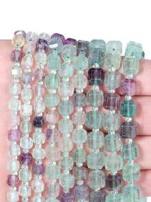Natural Colorful Rainbow Fluorite Diy Beads Faceted Loose Accessories 4 6 8 10mm For Jewelry Making Bracelet Necklace Keychain Making Supplies - Magic Stone - View 11