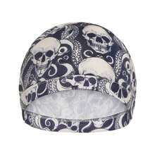 Skull Floral Printed Stretch Turban Cap, Soft Breathable Hair Wrap For Daily Wear & Halloween Party, Unique Holiday Gift For Women - Multicolor - View 9