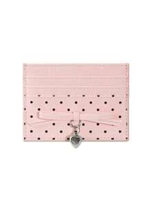 1Pc Polka Dot Print Bow Card Holder Card Slot Wallet Purse,Stylish Short Wallet For Women - Multicolor - View 17