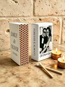 Customized Matchbox, Personalized Wedding Party Matchbox,(Matchbox Only, Matches Not Included). Personalized With Images, Logos And Text, Suitable For Weddings, Various Party, Birthday Celebrations, Anniversary Souvenir, Event Favor. - Multicolor - View 7