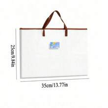 Transparent Handheld Storage Bag, Multiple Sizes Available, Large Capacity Portable, Suitable For Storing Textbooks, Documents, Painting Tools, Handheld Design, Transparent Mesh, Easy To Find Items, Can Be Used For School And Office, Back To School Stationery Supplies - A - View 8