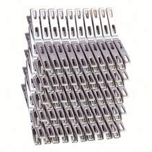 30pcs Heavy Duty Stainless Steel Clothes Pegs, Non-Slip Grip Laundry Clips, Rust-Proof Indoor/Outdoor Drying, Suitable For Laundry, Plants, Crafts, Durable Metal Clothes Pegs, Laundry Accessories, Clothes Clips - A - View 1