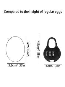 Heart-Shaped Travel Keychain, Small Security Combination Lock, Suitable For Luggage, Drawers And Bags, Gift - Multicolor - View 5
