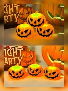 LED Smiling Pumpkin Light, Creative Novelty Decorative Night Light, Suitable For Festivals, Parties, Rooms, Living Rooms, Birthday Backdrop Lighting Decor Ornament, Smiling Pumpkin Atmosphere Night Light - Jack-o'-lantern - View 8