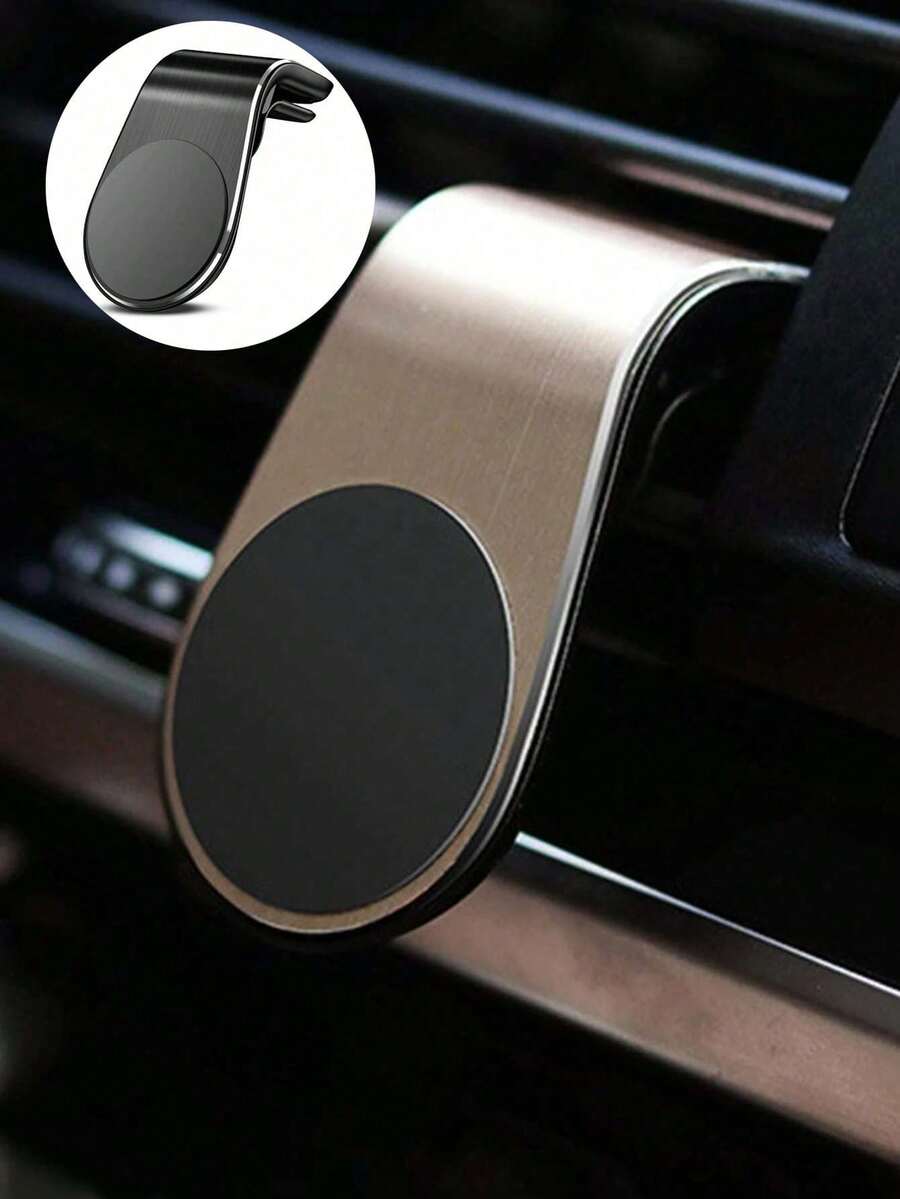 1個磁吸式 L 型汽車出風口手機支架，橫向與縱向通用，適合生日禮物、居家或朋友車用配件，汽車手機架