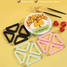 3pcs Foldable Silicone Heat-Resistant Pads, Thickened Pot Mats, Non-Slip Kitchen Table Mats, Multi-Functional Phone Tablet Cup Holder Support Pads, Countertop Protection Mats - View 3