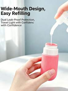 Reusable Silicone Travel Refill Bottles, Leak-Proof Squeezable Travel Containers For Shampoo, Lotion, Cosmetics, Portable Travel Toiletries Bottles With Storage Bag - Multicolor - View 6