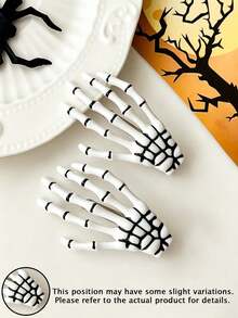 2pcs Kids Hair Accessories Halloween Hair Clips-Fun Design Side Clips,Suitable For Party, Holiday Decoration Hair Clips,Perfect For Top Hair Styling - Multicolor - View 3