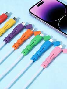 1/4/8pcs USB-C Charging Cable Protector, Anti-Breakage Protective Shell, Suitable For Smartphones, Tablets And Laptops, Compatible With USB-C Charging Cables And Data Cables - A - View 5