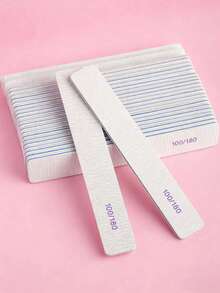 Professional Nail File, 180/100 Natural Nail File, Double-Sided Washable Fine Texture Nail File, Callus Remover, Polishing Block, Manicure Accessories Tool, Suitable For Home And Salon Use - Multicolor - View 4