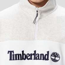 Timberland New Men's Outdoor Sports Commute Loose Fit Stand Collar Pullover Casual Knit Sweatshirt - Beige - View 2