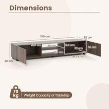 2026 NEW : TV Unit 70 Inch TVs, 160cm TV Stand Cabinet (Rustic Brown) - Rustic Brown - View 5