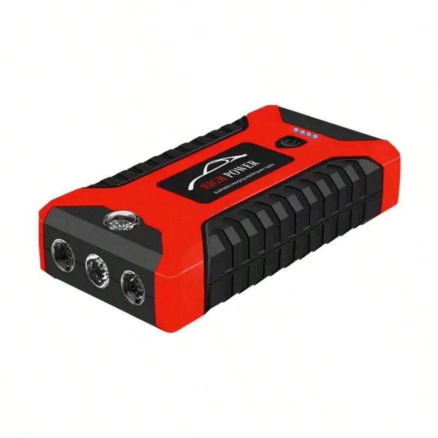12V Universal Car Emergency Starter, Multifunctional Portable Power Bank With LED Flashlight, Fast Phone Charging, High And Low Temperature Resistance, Suitable For Gasoline Cars With Engine Capacity Under 10L