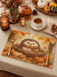 感恩節秋季桌旗 GIVE THANKS 水彩南瓜莓果圖案 鄉村風格 秋季節日餐桌裝飾 楓葉松果花卉印花 亞麻紋理桌布 餐廳廚房居家裝飾 米白色 - 彩色 - 查看 4
