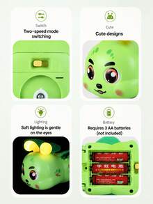 Caterpillar Music Toy With Beautiful Music And Flashing Lights, 360° Stunt Rotation, Early Learning Sensory Toy, Music Interaction, Perfect Gift Choice For Boys And Girls On Holidays And Birthdays - Multicolor - View 11