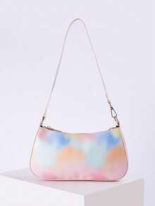 Minimalist Underarm One Shoulder Baguette Bag - Multicolor - View 2
