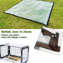Clear Waterproof Tarp With Grommets, Heavy Duty PVC Vinyl Tarp Cover, Clear Tarp Large (Small) For Outdoor/Camping/Plants/Garden/Cat Litter - Multiple Styles - View 9