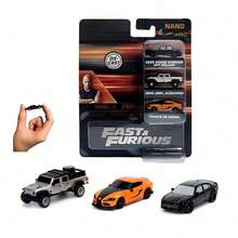 Simba Universal Fast & Furious 1:128 Nano Diecast Car Model 3PCS – Alloy Metal Mini Racing Car, Collectible Gift For Fans & Collectors - Multicolor - View 4