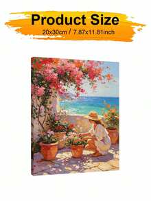 1pc Coastal Scenery DIY Oil Painting By Numbers, Canvas Painting DIY Crafts, Adult Home Decoration, Holiday Gift. - Sets - View 9