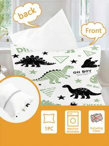 2PCS Green Black Dinosaur Bedding Set For Children Beds Crib Giving Gifts During Holidays (No Filling Material) 100% Polyester - Multicolor - View 8