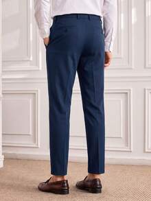 Officeau Men's Spring/Summer Casual Formal Dress Pants, Suitable For Banquets, Parties, Gatherings, Daily Wear, Home, Outings And Formal Occasions - Royal Blue - View 2