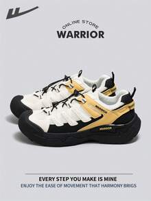 Warrior Fashionable Retro Men's Sports Shoes Spring And Autumn Comfortable Shoes Modest Style Casual Yet Sleek Sneakers All-Day Wear Training Sneakers - Beige/Yellow/Black - View 1