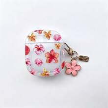 Minimalist Pink Flower Element Transparent Soft Protective Bluetooth Earphone Cases Ditsy Floral Compatible With Pro 3rd Gen Wireless Bluetooth Earphone Case Cover For Pro 2/3/4 Suitable For Men And Women Spring Birthday Gift Anniversary - Rusty Rose - View 11