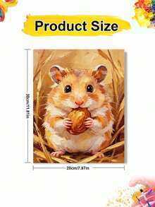 1pc Hamster DIY Oil Painting By Numbers, Canvas Painting DIY Crafts, Adult Home Decoration, Holiday Gift. - Sets - View 11