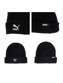Puma Unisex Sports Beanie ARCH Mid Fit Black Waffle Knit Casual Cold Weather Hat 022848-01 - Black - View 7