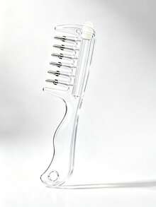 Transparent Visible Liquid Storage Massage Comb, Metal Roller Ball Liquid Dispensing Teeth For Even Application; Replaces Manual Application, Suitable For Hair Growth Serum, Beard Oil, Scalp Care And Stubble Care; Unisex, Convenient Beauty Comb. - Multicolor - View 13