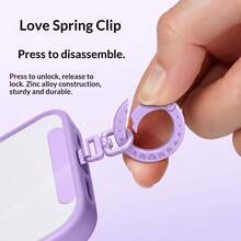 Phone Lanyard Clip Metal Ring Buckle Spring Ring Hook Ultra-Thin Stainless Steel Washer Phone Case Chain Rope Accessory Anti-Theft Anti-Loss Hanging Chain Pendant Ring Connector Card Strap Round Ring Hook Pendant - Multicolor - View 4