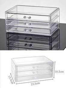 Acrylic Desktop Storage Box, Cosmetic Storage Box, Single Transparent Lipstick Eyeshadow Mask Storage Box - Clear - View 6