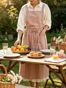 Adjustable Work Apron, Suitable For Kitchen Cooking, Gardening, Florist, Nail Technician, Wear-Resistant And Practical, Blocks Stains And Splashes - Apron - View 1
