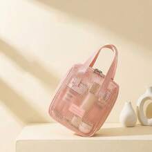 Mesh Large Capacity Toiletry Bag, Handheld Multi-Functional Travel Portable Storage Bag, Women's Makeup Bag - Multicolor - View 7