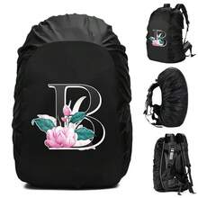 Backpack Rain-Proof Cover Large-Capacity Foldable Hiking Backpack Dust And Sun Protection Cover Suitable For Hiking Camping Mountaineering Outdoor Activities Initial Name 26 Letters Pattern - Black 60L - View 21