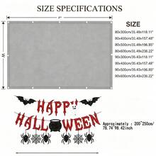 Sunshade Set, Paired With Halloween Hanging Decor, Fence Privacy Screen, High-Density 100% Blackout Privacy Fence Fabric, Windproof Weather-Resistant Tear-Resistant, Suitable For Balcony, Garden, Yard, Fence, Patio - Gray - Grey - View 7