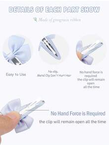 30pcs Small Snap Hair Clips For Girls, 1.5 Inch Fully Covered Textured Band Baby Hair Accessories - Multicolor - View 6