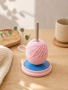 1pc 360° Rotating Yarn Holder, Macaron Fresh Style Cat Ear Design Yarn Spool, Home Yarn Storage Rack, Anti-Tangle, Compact And Portable, Suitable For Yarn Balls, Cotton Balls, Perfect For Knitting Enthusiasts And Home DIY Crafts - Yarn Spool - View 5