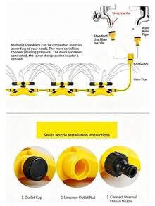2/1pc Full Coverage Lawn Sprinkler, Connectable Design, Multi-Angle Large Area Watering Equipment, Water Powered Garden Irrigation, Ideal Garden Accessory - Multiple Styles - View 4