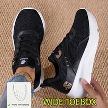Zapatillas deportivas casuales para mujer, ligeras y cómodas con suela antideslizante, zapatos de correr con cordones de cuero impermeables de caña baja para deportes al aire libre, nuevas zapatillas de correr otoño/invierno 2026 - Negro - Ver 2