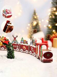 24 Christmas Holiday Gift Boxes, 24 Days Christmas Countdown Gift Boxes, Red Train Christmas Advent Calendar Box. Christmas Advent Calendar Candy Box, Christmas Small Train Countdown Gift Box, Christmas Party Gift Box - A - View 5