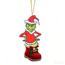 Panini The Grinch Christmas Red Boots Design Flat Acrylic Hanging Ornament Set, Holiday Sock & Boots Character Pendant, Lightweight Christmas Tree Decoration, Suitable For Holiday Home & Party Decor - Random Styles - View 2