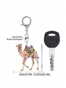 2D Acrylic Camel Keychain, Bag Pendant, Gift Decoration, Party, Ramadan, National Day, Birthday Gift - Multicolor - View 10