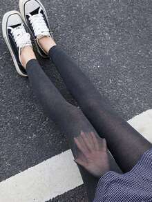 1 Pair Women's Autumn/Winter Sheer Tights, Slimming And Elegant - Multicolor - View 9