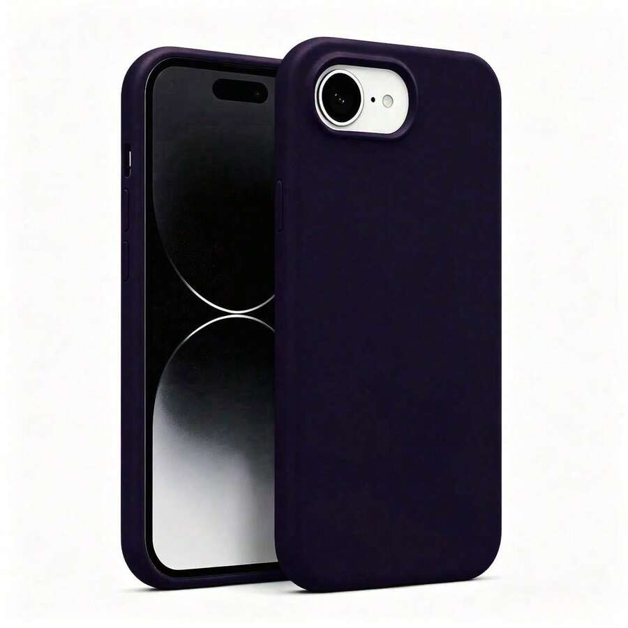 Funda de teléfono de silicona líquida a prueba de golpes compatible con iPhone 17E 17 Pro Max 16 15 14 13 12 Mini 11, forro de microfibra suave resistente a arañazos, compatible con iPhone 8 Plus 7 6s carcasa blanda - Morado baya - Ver 1