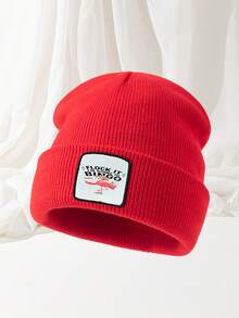 1pc "Flock It I'm Going To Bingo" Funny Slogan Acrylic Knit Beanie With Printed Fabric Label - A - View 9