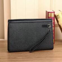 Men's Handheld Clutch Bag, Phone Pouch, Casual Large Capacity Handbag, Envelope Clutch, Fashionable Leather Clutch Bag, - Multicolor - View 10